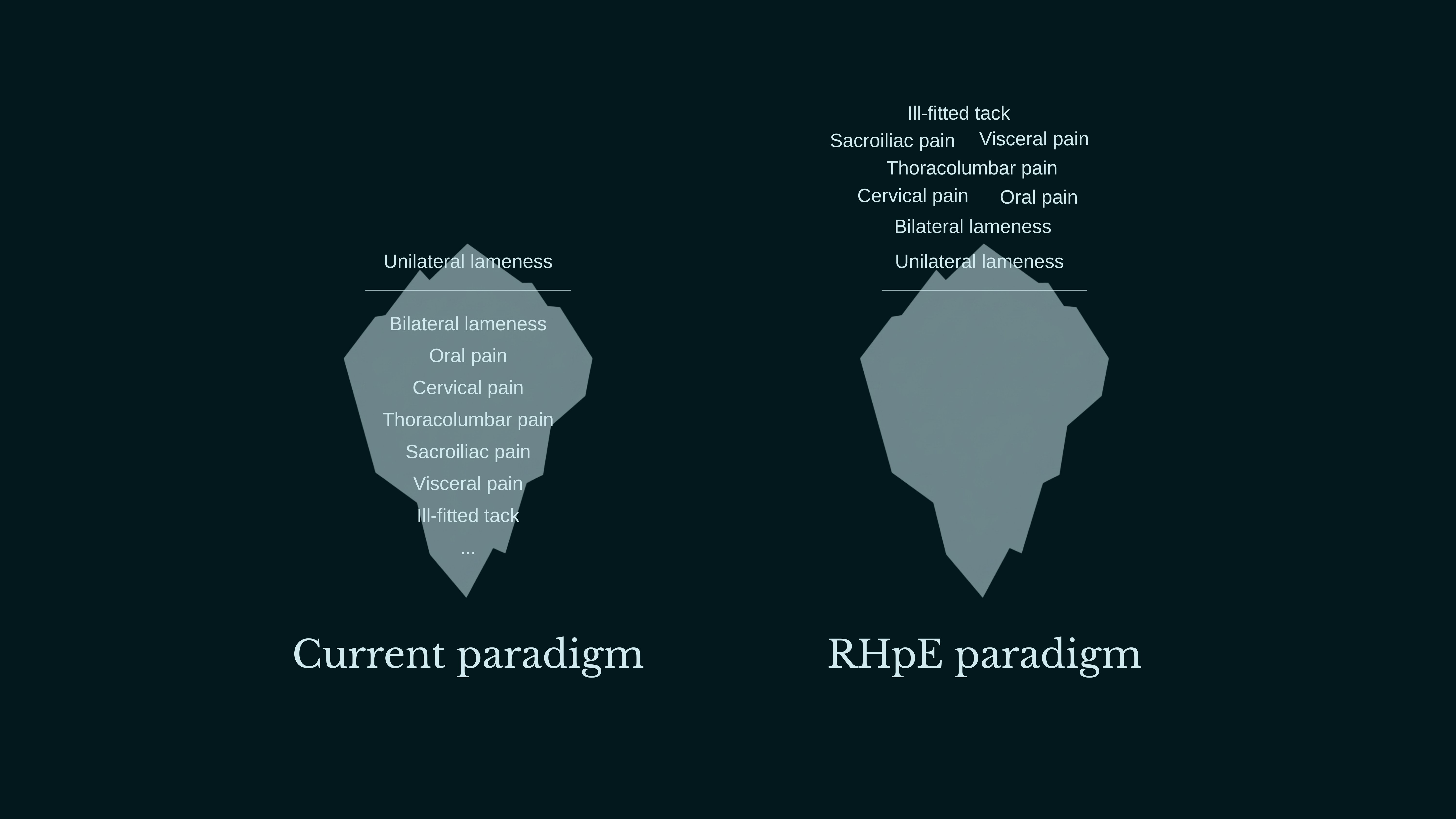 The clinical blind spot — iceberg of ridden pain